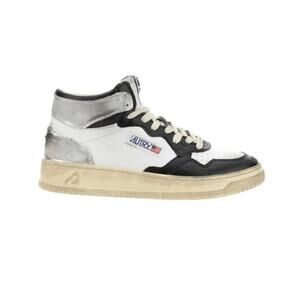 Autry Distressed High Top Sneaker - Black White US 8 Mens
